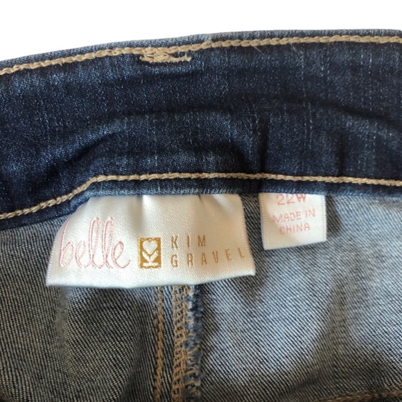Belle by Kim Gravel Cropped TripleLuxe Denim Straight Leg Jeans Size 22W - Picture 11 of 13